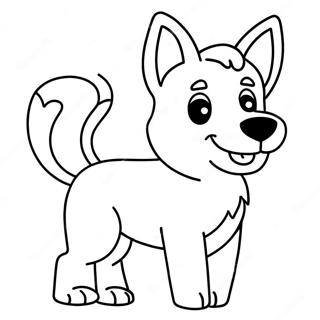 Playful German Shepherd Puppy Coloring Page 30335-23973