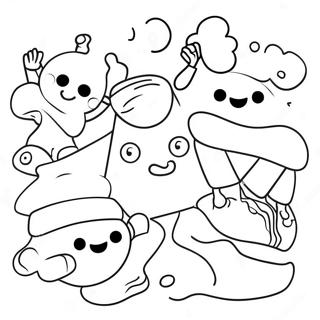 Colorful Play Doh Characters Coloring Page 30365-23994