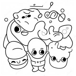 Colorful Play Doh Characters Coloring Page 30365-23995