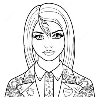 Gothic Emo Character Coloring Page 3041-2432