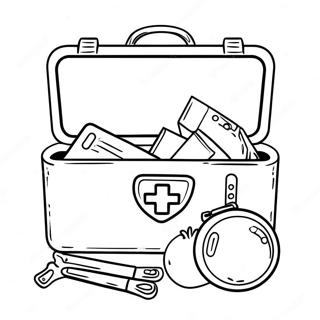 First Aid Kit Coloring Page 30424-24052