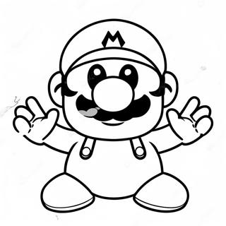 Among Us Mario Coloring Pages