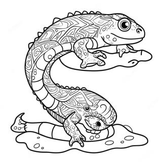 Salamander Coloring Pages