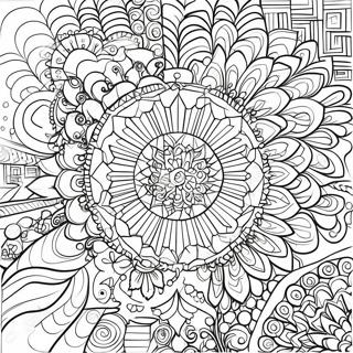 Kalidescope Coloring Pages