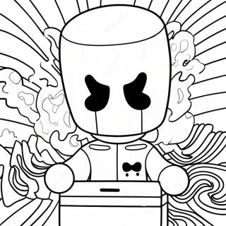 Dj Marshmello Coloring Pages