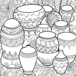 Colorful Pottery Designs Coloring Page 30625-24226