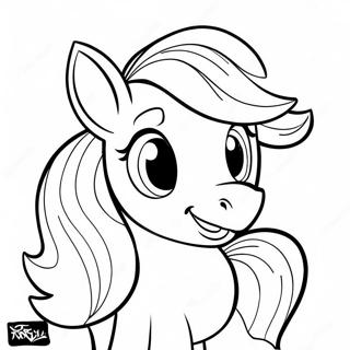 Applejack With A Bright Smile Coloring Page 30635-24220