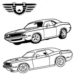 Dodge Challenger Coloring Page 30654-24229