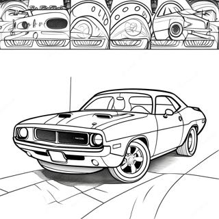 Classic Dodge Challenger Coloring Page 30655-24247