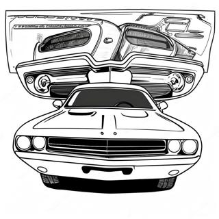 Classic Dodge Challenger Coloring Page 30655-24248