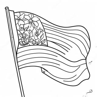 Blank Flag Template Coloring Pages