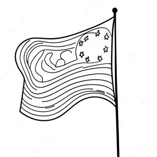 Colorful Blank Flag Template Coloring Page 30665-24238