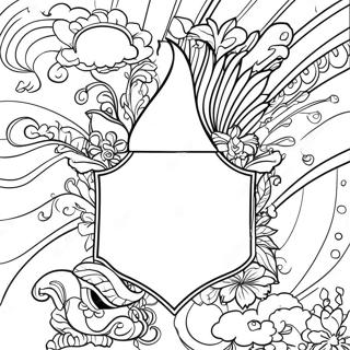 Colorful Blank Flag Template Coloring Page 30665-24239