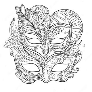 Masquerade Masks Coloring Pages