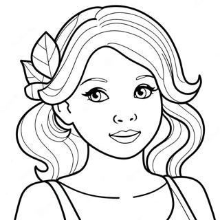 Pretty Girl Coloring Page 3070-2442