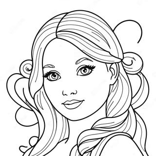 Pretty Girl Coloring Page 3070-2443