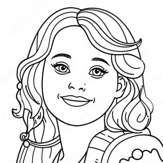 Pretty Girl Coloring Page 3070-2444