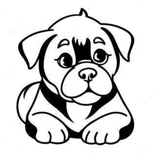 Playful Rottweiler Puppy Coloring Page 30765-24335