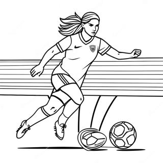 Alex Morgan Kicking The Ball Coloring Page 30785-24342