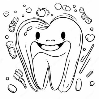 Dental Health Teeth Coloring Page 30794-24347