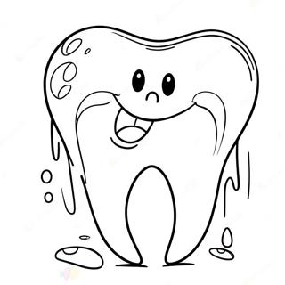 Happy Tooth Character Coloring Page 30795-24355