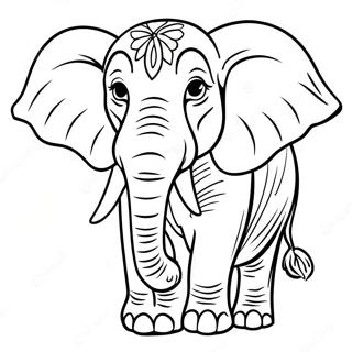 Majestic Elephant Coloring Page 3081-2465