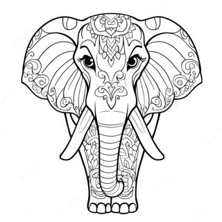 Majestic Elephant Coloring Page 3081-2467