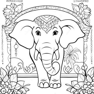 Majestic Elephant Coloring Page 3081-2468