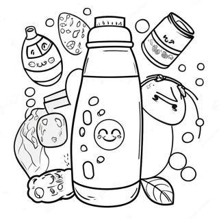 Stanley Water Bottle With Fun Stickers Coloring Page 30824-24387