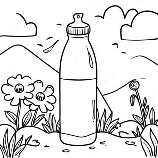 Colorful Stanley Water Bottle In Nature Coloring Page 30825-24382