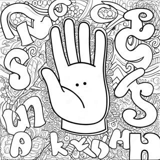 Asl Alphabet Coloring Page 30844-24373