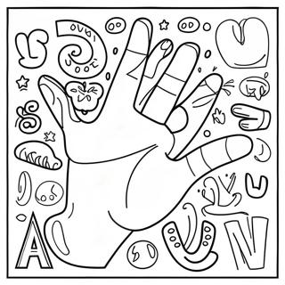 Asl Alphabet Coloring Page 30844-24375