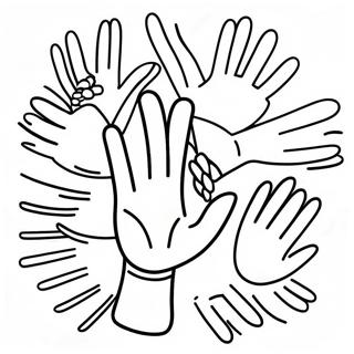 Colorful Asl Hand Signs Coloring Page 30845-24393