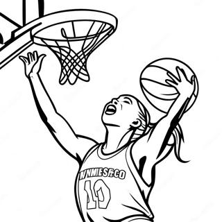 Page À Colorier De Joueur De La Wnba En Train De Dunker 30855-24399