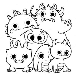 Friendly Class Dojo Monsters Coloring Page 30885-24418