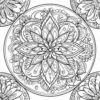 Eenvoudige Boho Mandala Kleurplaat 30904-24442