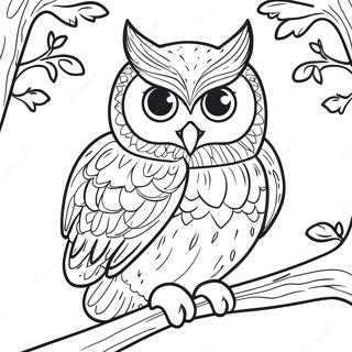 Owl Coloring Page For Adults 30924-24454