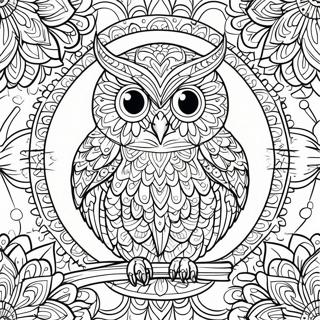 Intricate Owl Mandala Coloring Page 30925-24449