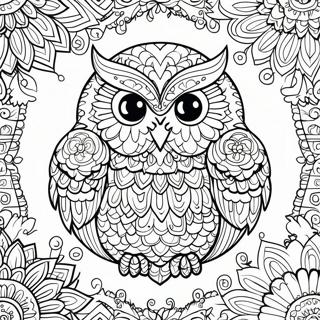 Intricate Owl Mandala Coloring Page 30925-24450