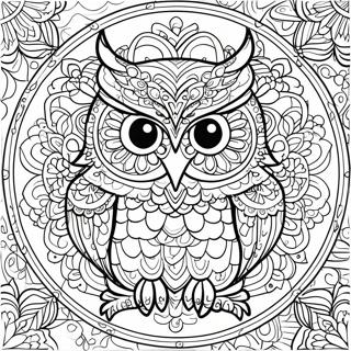 Intricate Owl Mandala Coloring Page 30925-24451