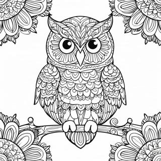 Intricate Owl Mandala Coloring Page 30925-24452