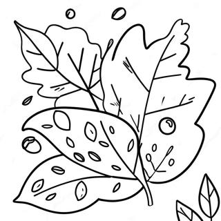 Cute November Leaves Coloring Page 3100-2457