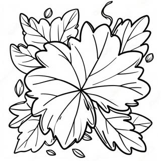 Cute November Leaves Coloring Page 3100-2458