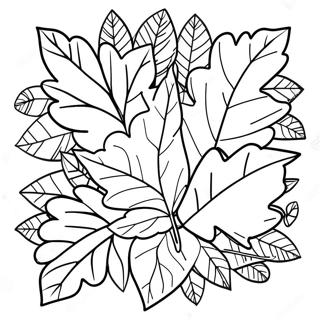 Cute November Leaves Coloring Page 3100-2460