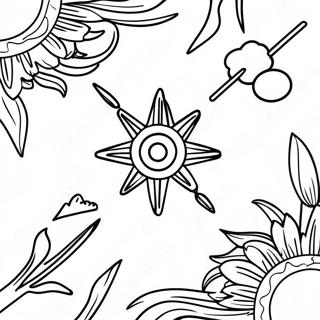 New Mexico State Flag Coloring Page 31173-24635