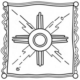 Ausmalbild Der Flagge Des Bundesstaates New Mexico 31173-24636