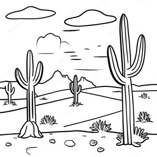 Colorful New Mexico Desert Landscape Coloring Page 31174-24645