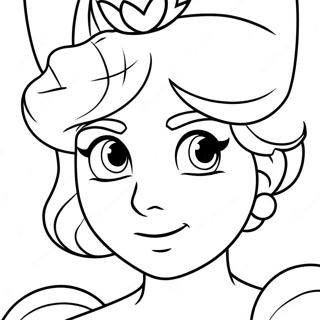 Princess Peach Face Coloring Pages