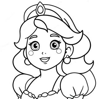 Princess Peach Face Coloring Page 31273-24719