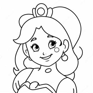 Princess Peach Face Coloring Page 31273-24720